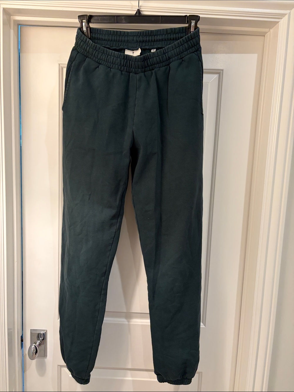 American Tall Women’s Dark Green Elastic Waist Jogger Pants M/Xt
